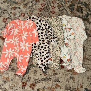 Mix of Carters/Gerber 0-3 M Pajamas